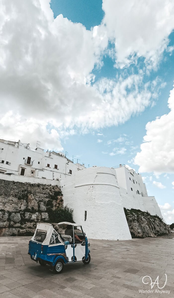 Ostuni’s medieval city walls in southern Italy
