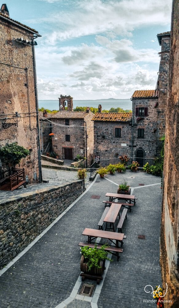 Cobblestone street near the Bolsena fortress