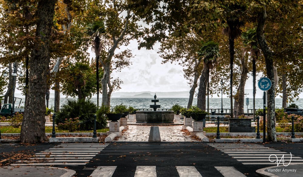 Peaceful Piazzale Dante Alighieri overlooking Lake Bolsena