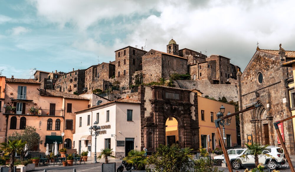 Historic Porta San Francesco gate in Bolsena’s old town